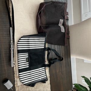 Henri Bendel Dog bag, leash, poop bag and tote